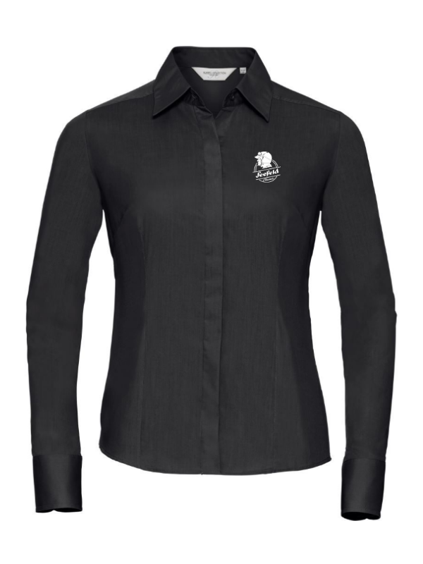 Ladies´ L/S Poly-Cotton Easy Care Fitted Poplin Shirt